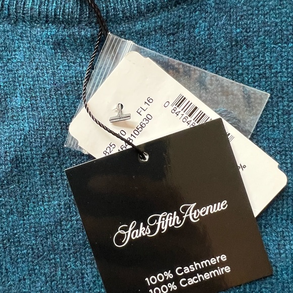 MOVING sale! Saks Fifth Ave 100% cashmere mock neck sweater - Picture 7 of 7